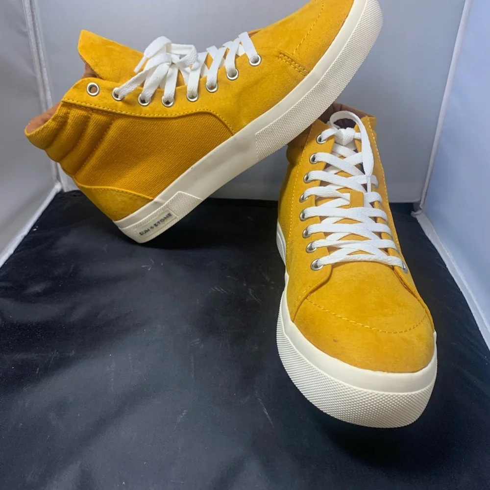 Sun + Stone Jett‎ High Top Sneakers Yellow Canvas Men’s Size 9 New in Box